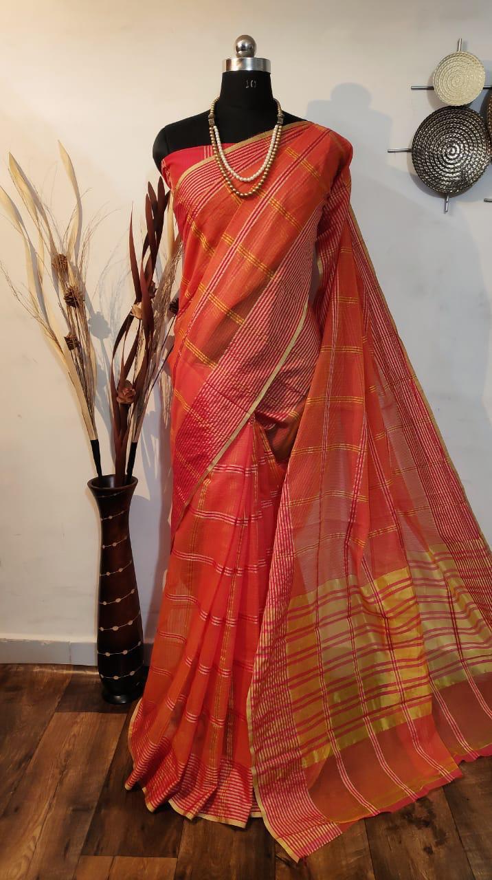 Kota Doria 1 Latest Fancy Designer Soft Cotton Silk Saree Collection
